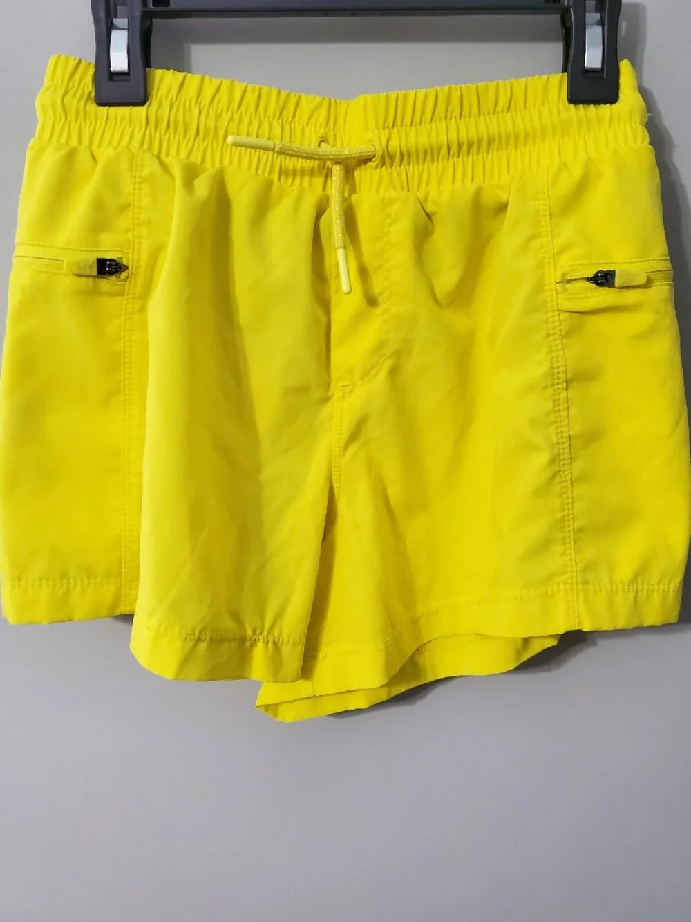 Old Navy Bright Yellow Stretch Tech Dry Quick Shorts Girls Size L (10-12)